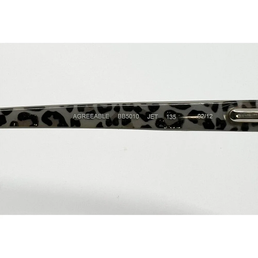 Bebe Eyeglasses Womens Black Leopard Print Agreeable BB5010 53-17-135